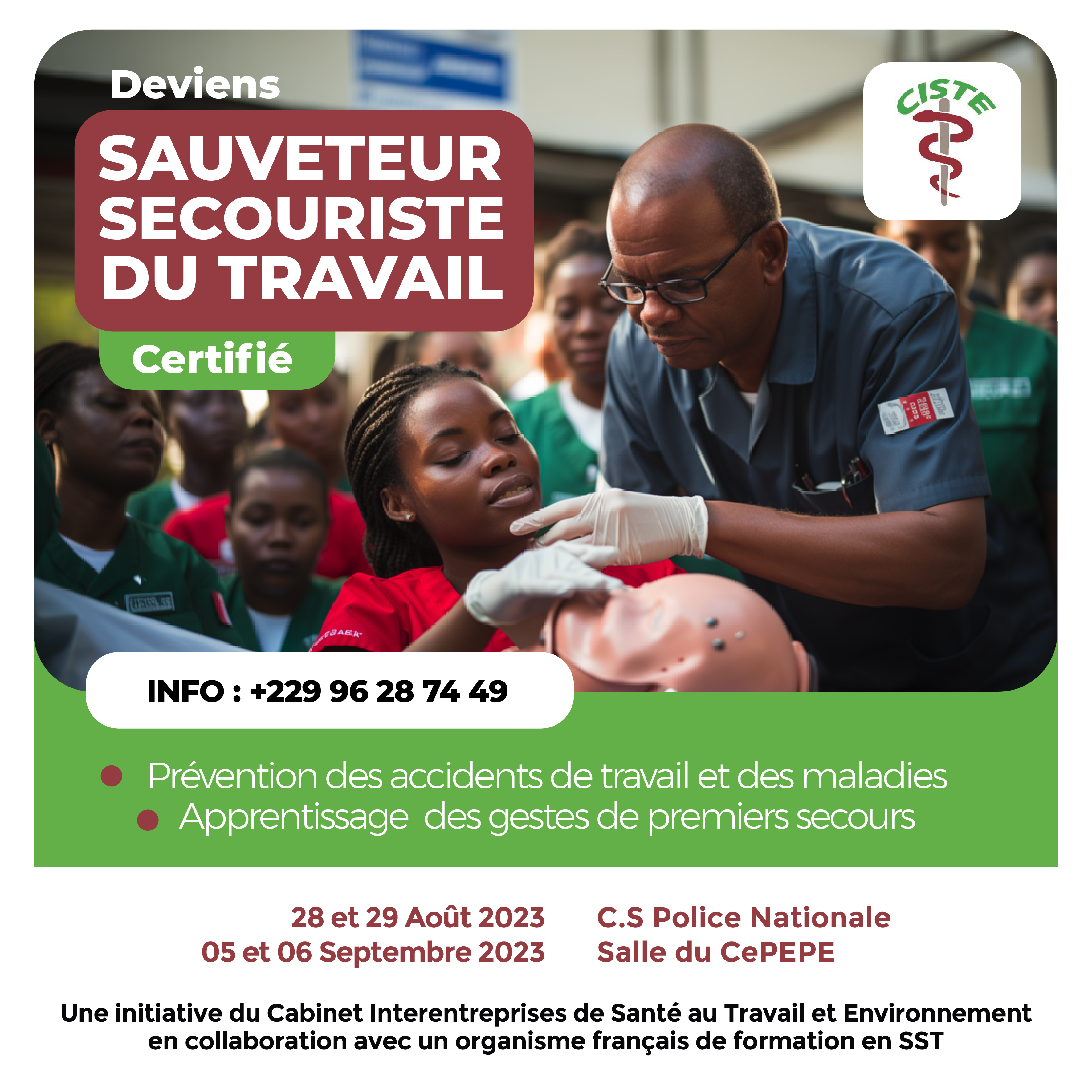 Deviens sauveteur Secouriste du Travail