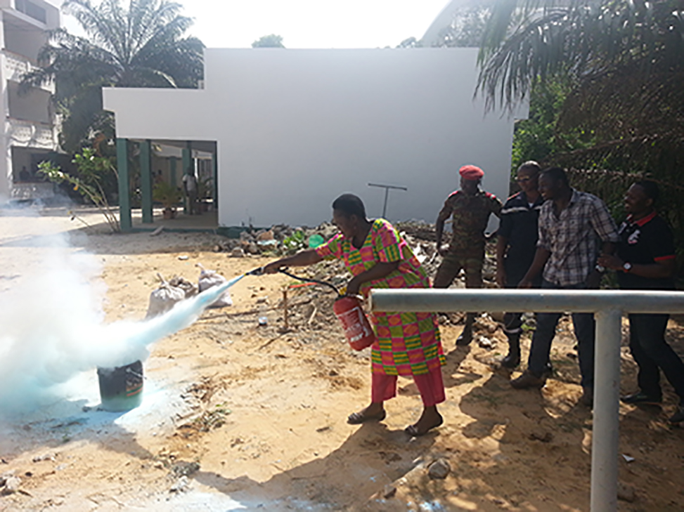 Image de formation sur le risque incendie organisé par CISTE à Cotonou